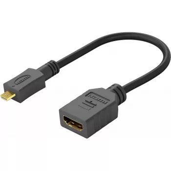HDMI kabelis Wentronic 58683 0.15m Type D Micro uz Type A Standarta Melns