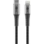 Goobay Lightning kabelis 1m USB C uz Lightning Melns Pelēks 49271