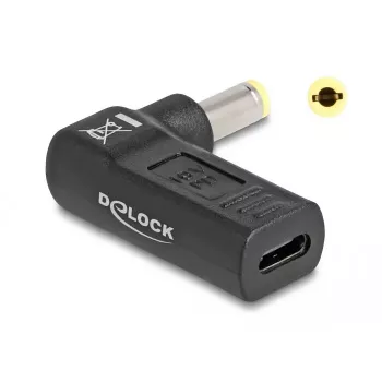 DeLOCK 60011 USB-C uz 5.5 x 2.5 mm adapteris 19V 3A klēpjdatora barošanas uzgalis