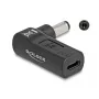 DeLOCK Adapter USB Type-C sievišķais uz 5.5 x 2.1 mm vīrišķais 90° leņķī