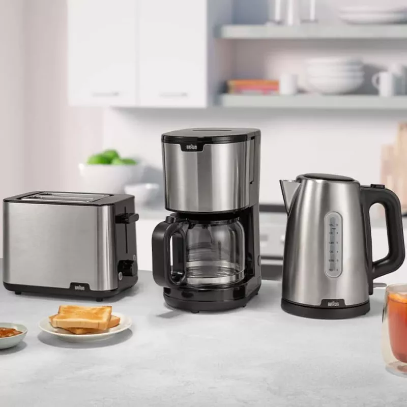 Braun PurShine KF 1500 BK pilienu kafijas automāts, melns/nerūsējošais tērauds