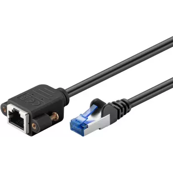 Tīkla kabelis Goobay 65641 RJ-45 Cat6a 0,5 m Melns