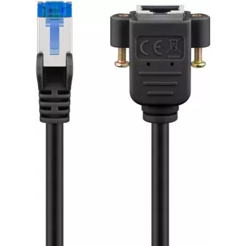 Tīkla kabelis Goobay 65641 RJ-45 Cat6a 0,5 m Melns