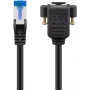 Tīkla kabelis Goobay 65641 RJ-45 Cat6a 0,5 m Melns