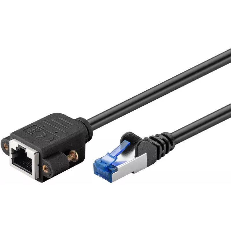 Tīkla kabelis WENTRONIC Goobay 65644 Cat6a S/FTP (S‑STP) 3 m RJ‑45–RJ‑45 Melns