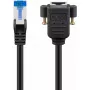 Tīkla kabelis WENTRONIC Goobay 65644 Cat6a S/FTP (S‑STP) 3 m RJ‑45–RJ‑45 Melns