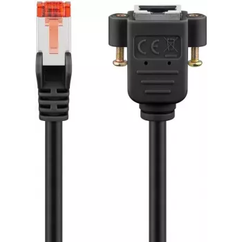 Tīkla kabelis Goobay 65637 RJ-45 Cat6 1m Melns