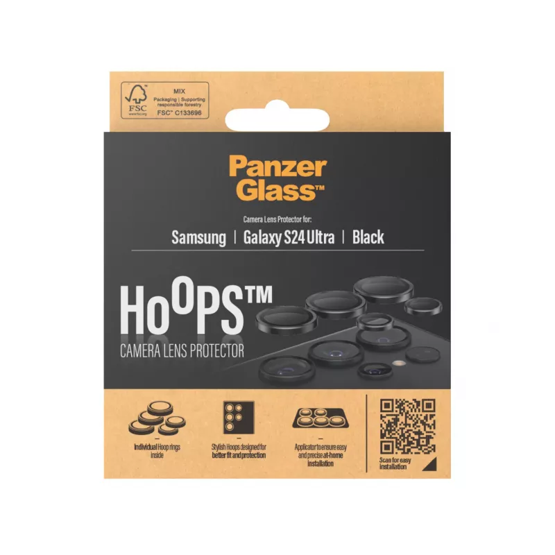 PanzerGlass Hoops® Camera Lens Protector Melns Samsung Galaxy S24 Ultra