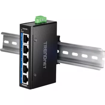 Trendnet TI-GLC50 neparvaldāms rūpnieciskais Gigabit Ethernet slēdzis, 5 porti, melns