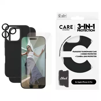 3-in-1 komplekts PanzerGlass CARE by Fashion iPhone 16 Pro