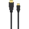 Goobay HDMI kabelis 3m Type A Type C 48 Gbit/s Melns