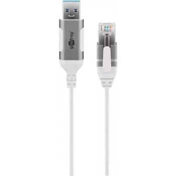 Tīkla kabelis Goobay 74384 USB 3.0 Type A – RJ45 15m Balts