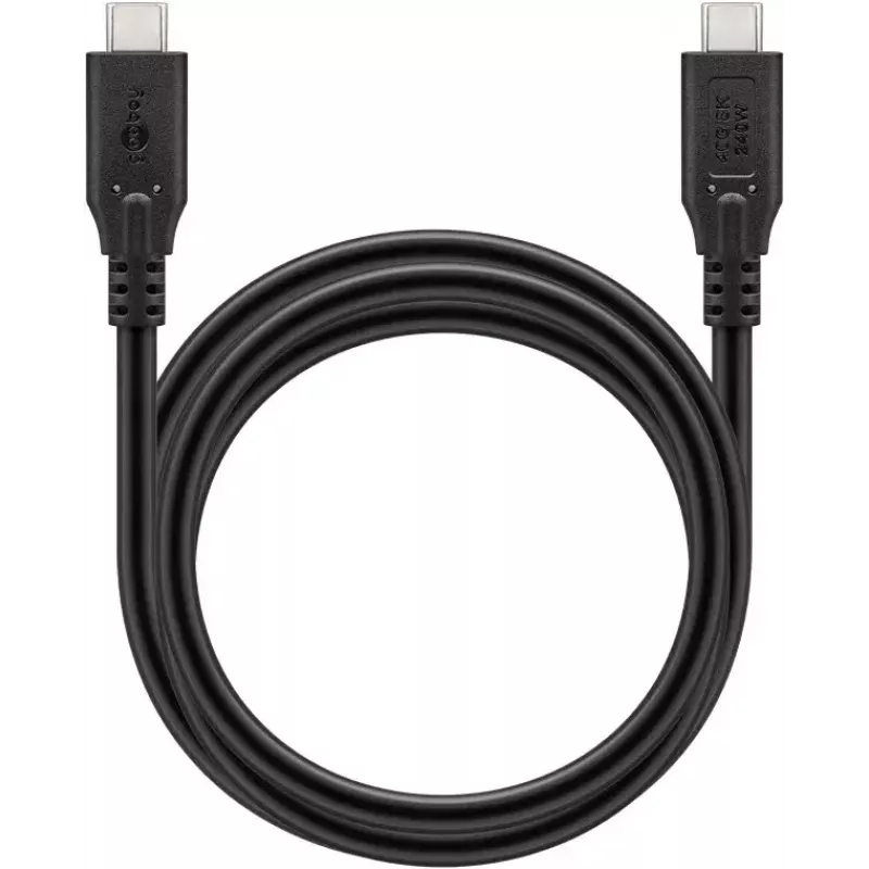 USB kabelis Goobay 74184 USB4 Gen 2x2 1,5m USB C Melns