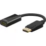 Goobay 75269 Video kabeļa adapteris 0.1 m DisplayPort-HDMI Melns