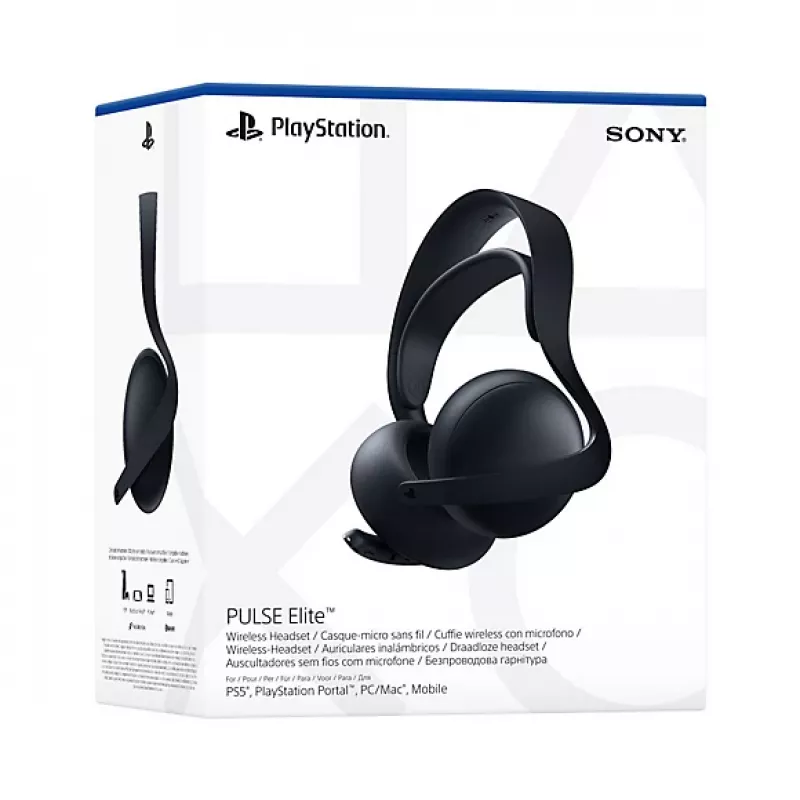 Sony Pulse Elite bezvadu austiņas ar galvas saiti, spēlēm, Bluetooth, melnas