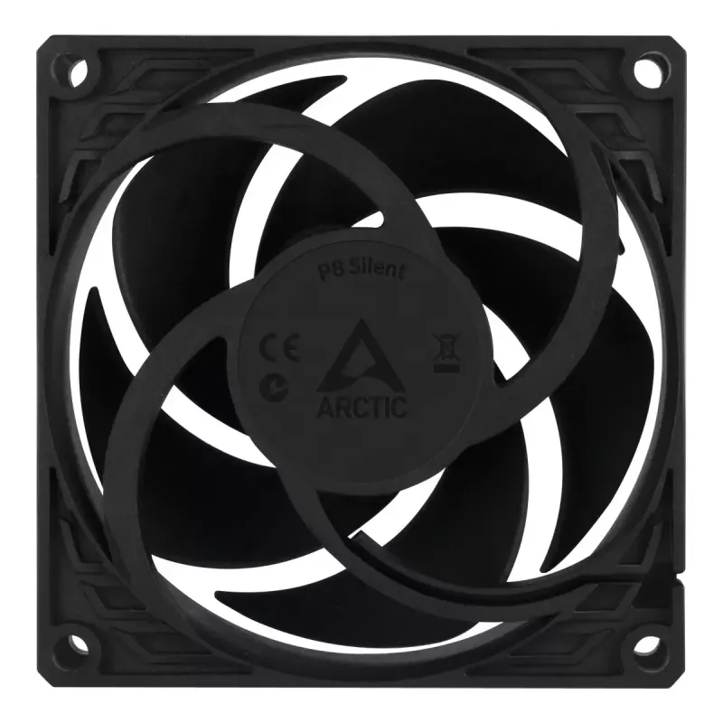 Ventilators ARCTIC P8 Silent 80 mm zems troksnis 1600 RPM 5 iepakojumā