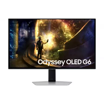 Samsung G61SD 27 collu OLED monitors 2560x1440 WQHD Sudrabs