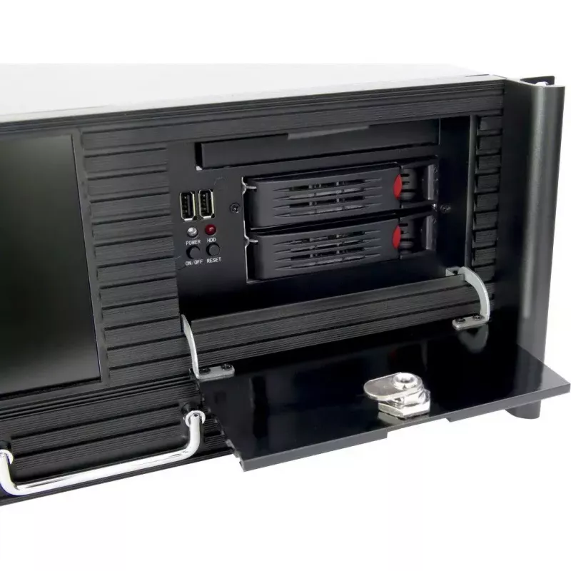 Servera korpuss Inter-Tech 4U 4452-TFT Rack Melns