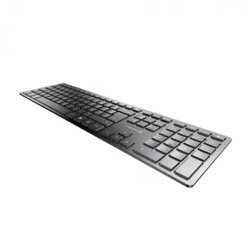 CHERRY KW 9100 SLIM klaviatūra, bezvadu RF + Bluetooth, AZERTY franču, melna