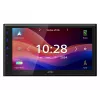 JVC KW-M695DBW dubultā DIN multivides uztvērējs automašīnai, Android Auto, Apple CarPlay, DAB+ radio, atpakaļskata kameras pieslēgums