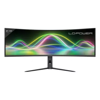 LC-Power LC-M49QCK 49 collu izliekts VA LCD monitors, Dual QHD (5120×1440), 32:9, 120 Hz, 3 ms, augstuma regulēšana, VESA, melns