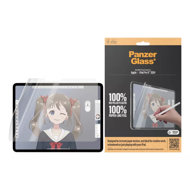 PanzerGlass ® GraphicPaper® ekrāna aizsargs iPad Pro 11'' (2024-2025) | Ultra-Wide Fit