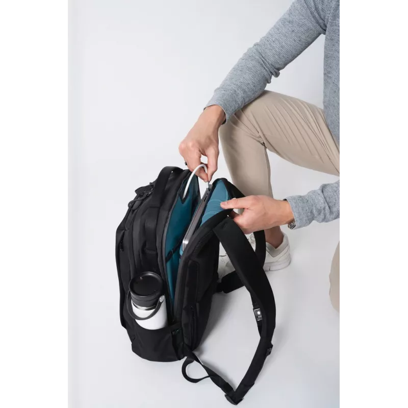 Mugursoma HYPER HyperPack HP21PBKGL klēpjdatoriem līdz 40,6 cm (16 collas) — melna, PET/Polyester