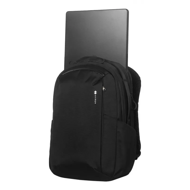 Mugursoma HYPER HyperPack HP21PBKGL klēpjdatoriem līdz 40,6 cm (16 collas) — melna, PET/Polyester