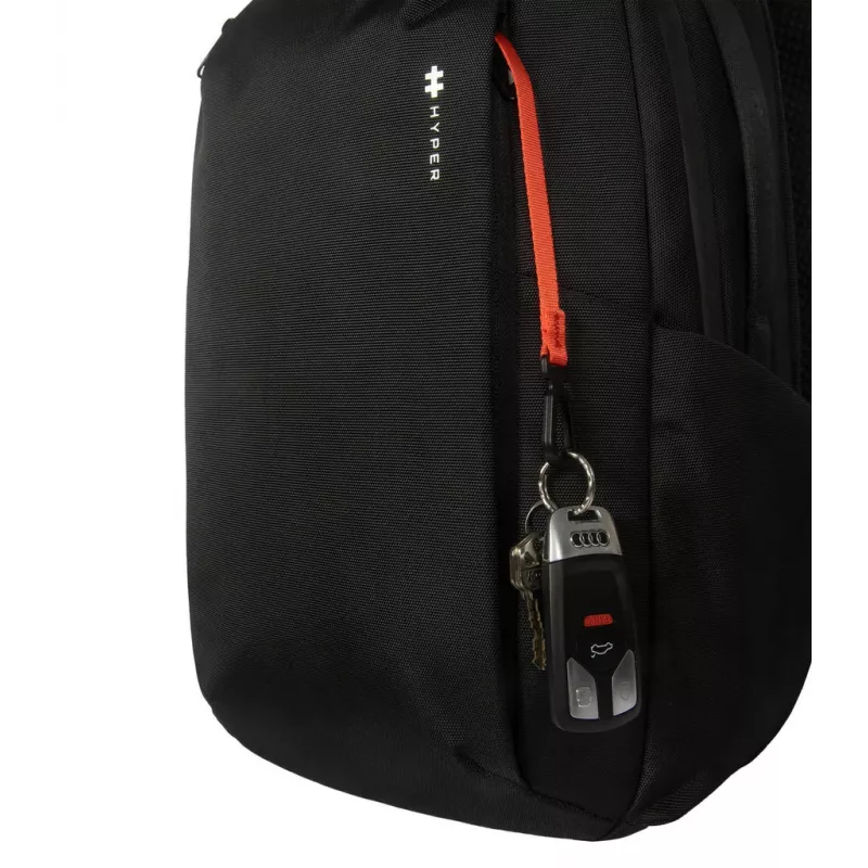 Mugursoma HYPER HyperPack HP21PBKGL klēpjdatoriem līdz 40,6 cm (16 collas) — melna, PET/Polyester