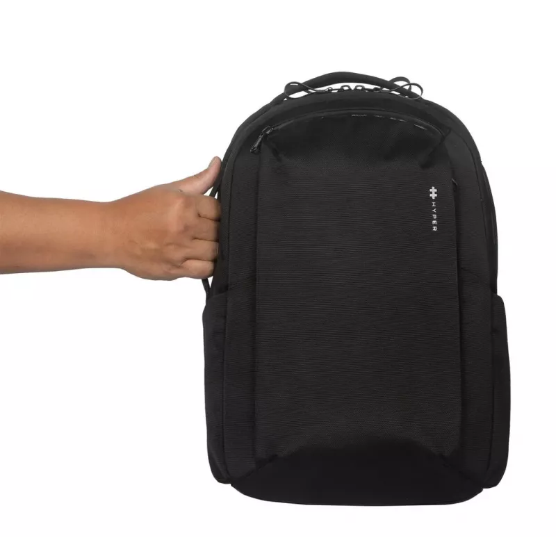 Mugursoma HYPER HyperPack HP21PBKGL klēpjdatoriem līdz 40,6 cm (16 collas) — melna, PET/Polyester