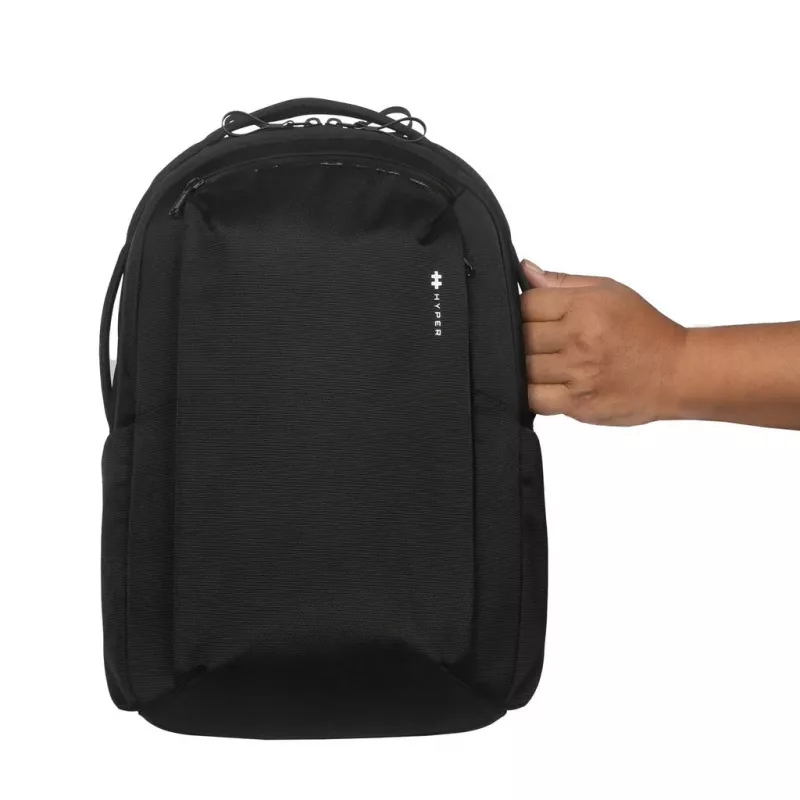 Mugursoma HYPER HyperPack HP21PBKGL klēpjdatoriem līdz 40,6 cm (16 collas) — melna, PET/Polyester