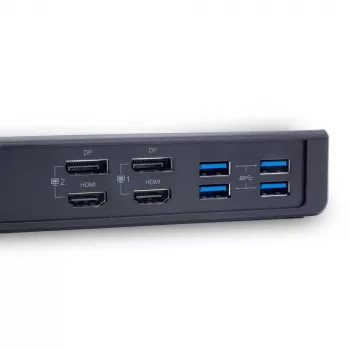 TERRA 1480374 USB-C dokstacija ar diviem 4K displejiem, 96W uzlāde, melna