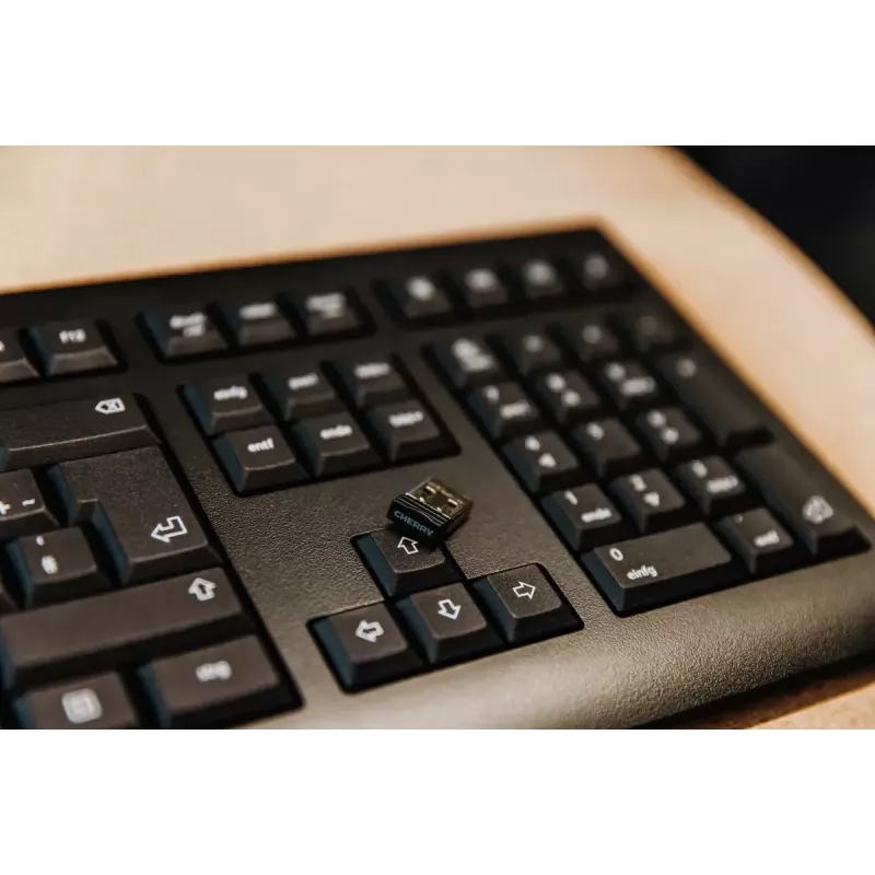 CHERRY KW 3000 bezvadu tastatūra Universāla RF Wireless QWERTY US International Melna