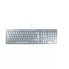 CHERRY KC 6000 Slim tastatūra, universāla USB, AZERTY Beļģijas izkārtojums, sudraba, balta