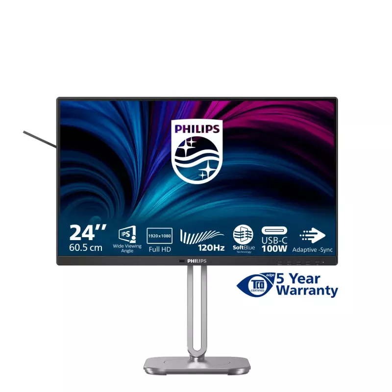Philips 4000 sērija 24B2U4301/00 datora monitors 60.5 cm (23.8 collas) 1920 x 1080 pikseļi Full HD LCD Pelēks