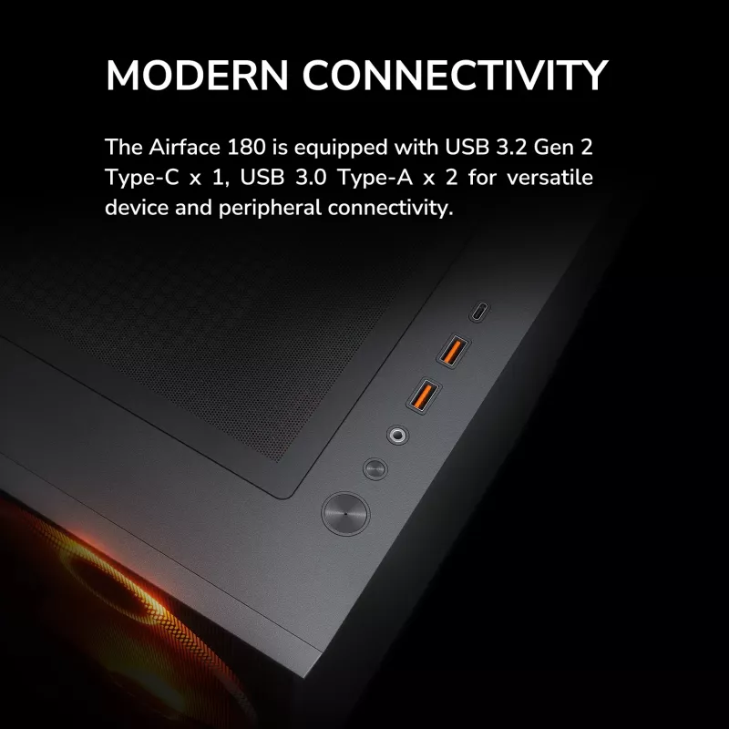 COUGAR Midi Tornis Airface 180, ARGB, Melns