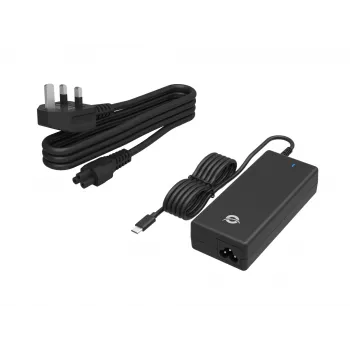 Conceptronic OZUL03BUK 100W GaN Desktop USB PD Lādētājs ar iebūvētu USB-C kabeli, UK spraudnis