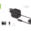 Conceptronic OZUL04BE 67W GaN USB PD lādētājs ar iebūvētu USB-C kabeli