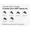 Conceptronic OZUL04BE 67W GaN USB PD lādētājs ar iebūvētu USB-C kabeli