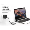 Conceptronic OZUL04BE 67W GaN USB PD lādētājs ar iebūvētu USB-C kabeli