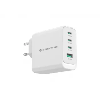 Conceptronic ALTHEA22W100 4-Portu 100W GaN USB PD Lādētājs, USB-C x 3, USB-A x 1, QC 3.0, PPS, PD 3.0