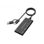 7-in-1 karšu lasītājs CONCEPTRONIC BIAN10B — USB 3.2 Gen 1 Type-A/Type-C, CF/MMC/MS/SD/MicroSD/xD, Melns