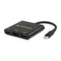 Conceptronic DONN01B USB-C dokstacija / portu replicētājs, 3-in-1, HDMI, USB 3.0, melns