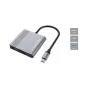 Conceptronic DONN13G 4-in-1 USB-C dokstacija ar HDMI, USB-C PD un USB 3.0, pelēka