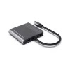 Conceptronic DONN13G 4-in-1 USB-C dokstacija ar HDMI, USB-C PD un USB 3.0, pelēka