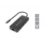 Conceptronic DONN14G dokstacija/portu replicētājs Vadu USB 3.2 Gen 1 (3.1 Gen 1) Type-C Pelēks