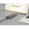 Conceptronic DONN15G 12-in-1 USB-C dokstacija, pelēka