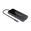 Conceptronic DONN15G 12-in-1 USB-C dokstacija, pelēka