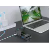 Conceptronic DONN15G 12-in-1 USB-C dokstacija, pelēka