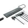 Conceptronic DONN17G 12-in-1 USB-C dokstacija — pelēka